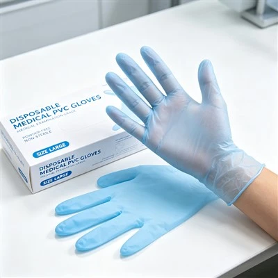 Gants médicaux jetables en PVC